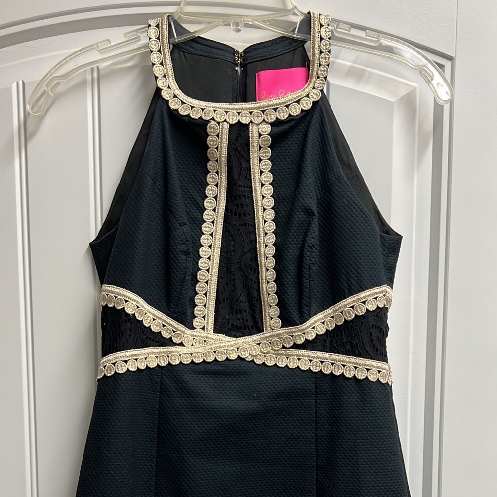 NNWT Black Gold Lily Pulitzer Dress 0 Small